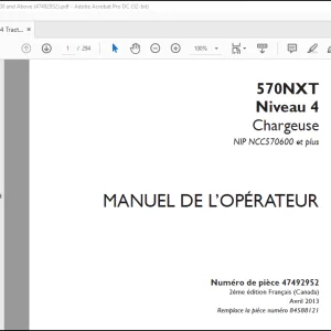 Case 570NXT Niveau 4 Chargeuse MANUEL DE L’OPÉRATEUR(47492952) - PDF DOWNLOAD (French)