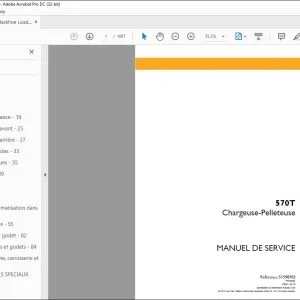 Case 570T Chargeuse-Pelleteuse MANUEL DE SERVICE 51590703 - PDF DOWNLOAD (French)