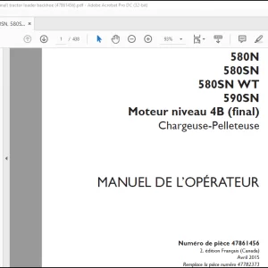 Case 580N 580SN 580SN WT 590SN Moteur niveau 4B (final) Chargeuse-Pelleteuse MANUEL DE L’OPÉRATEUR(47861456) - PDF DOWNLOAD (French)