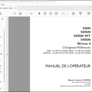 Case 580N 580SN 580SN WT 590SN Niveau 4 Chargeuse-Pelleteuse Chargeuse-Pelleteuse MANUEL DE L’OPÉRATEUR(47492944) - PDF DOWNLOAD (French