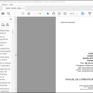 Case 580N 580SN 580SN WT 590SN Tier 4B (Final) Chargeuse-Pelleteuse MANUEL DE L’OPÉRATEUR 51409963 - PDF DOWNLOAD (French)