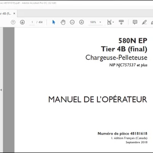 Case 580N EP Tier 4B (final) Chargeuse-Pelleteuse MANUEL DE L’OPÉRATEUR(48181618) - PDF DOWNLOAD (French)