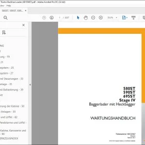 Case 580ST 590ST 695ST Stage IV Baggerlader mit Heckbagger WARTUNGSHANDBUCH 48155967 - PDF DOWNLOAD (German)