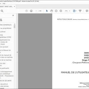 Case 580ST 590ST 695ST Stage IV Chargeuse-Pelleteuse MANUEL DE L’UTILISATEUR 51415384 - PDF DOWNLOAD (French)