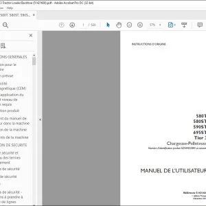 Case 580ST 590ST 695ST Stage IV Chargeuse-Pelleteuse MANUEL DE L’UTILISATEUR 51421354 - PDF DOWNLOAD (French)