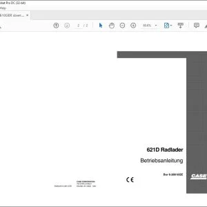Case 621 D Radlader Betriebsanleitung 6-26610 - PDF DOWNLOAD (German)