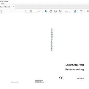 Case 621B-721B Lader Betriebsanleitung 9-24515 - PDF DOWNLOAD (German)