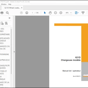 Case 621D Chargeuse modèle Manuel de l opérateur(6-37831FC)  - PDF DOWNLOAD (French)