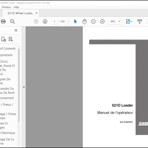 Case 621D Loader Manuel de l'operateur(6-26540FC)-PDF DOWNLOAD (French)