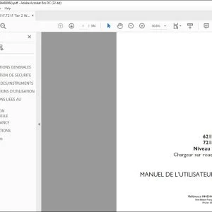 Case 621F 721F Niveau 2 Chargeur sur roues MANUEL DE L’UTILISATEUR 84483064 - PDF DOWNLOAD (French)