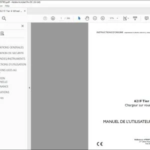 Case 621F Tier 4 Chargeur sur roues MANUEL DE L’UTILISATEUR 47555795 - PDF DOWNLOAD (French)