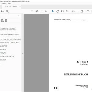 Case 621F Tier 4 Radlader BETRIEBSHANDBUCH 47555852 - PDF DOWNLOAD (German)