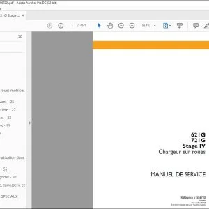Case 621G 721G Stage IV Chargeur sur roues MANUEL DE SERVICE 51556720 - PDF DOWNLOAD (French)