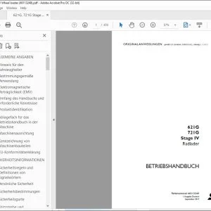 Case 621G 721G Stage IV Radlader BETRIEBSHANDBUCH 48113249 - PDF DOWNLOAD (German)