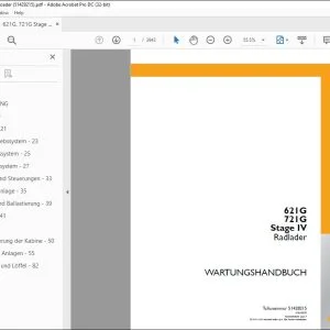 Case 621G 721G Stage IV Radlader WARTUNGSHANDBUCH 51428215 - PDF DOWNLOAD (German)