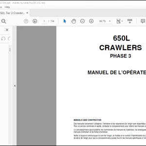 Case 650L CRAWLERS PHASE 3 MANUEL DE L’OPÉRATEUR(84152734) - PDF DOWNLOAD (French)