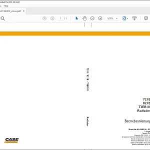 Case 721E 821E TIER III Radlader Betriebsanleitung 84136003A - PDF DOWNLOAD (German)