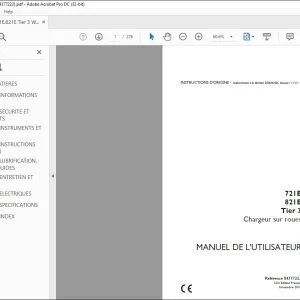 Case 721E 821E Tier 3 Chargeur sur roues MANUEL DE L’UTILISATEUR 84377222 - PDF DOWNLOAD (French)