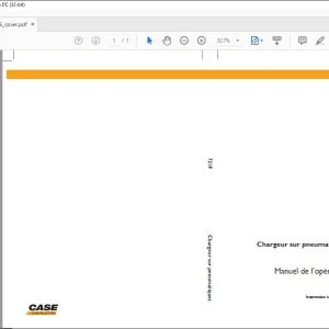 Case 721F Chargeur sur pneumatiques  Manuel d’Operateur 84425366 - PDF DOWNLOAD (French)