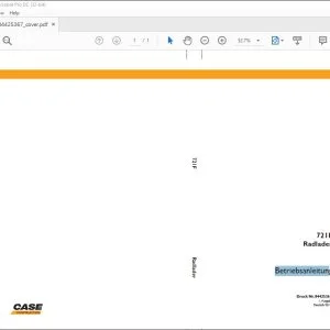Case 721F Radlader Betriebsanleitung 84425367 - PDF DOWNLOAD (German)