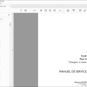 Case 721F Tier 4 Chargeur à roues MANUEL DE SERVICE 84527006 - PDF DOWNLOAD (French)