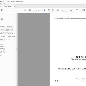 Case 721F Tier 4 Chargeur sur roues MANUEL DE L’UTILISATEUR 47558695 - PDF DOWNLOAD (French)