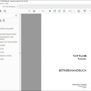 Case 721F Tier4B Radlader BETRIEBSHANDBUCH 47463626 - PDF DOWNLOAD (German)