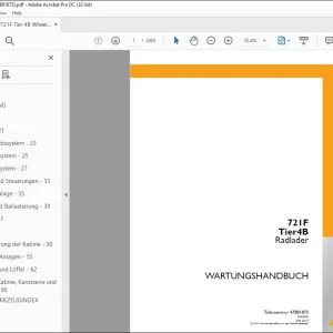 Case 721F Tier4B Radlader WARTUNGSHANDBUCH 47881875 - PDF DOWNLOAD (German)
