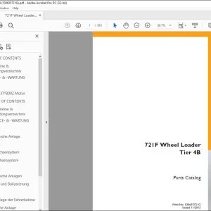 Case 721F Wheel Loader Tier 4B Parts Catalog Manual - PDF DOWNLOAD (German)
