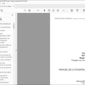 Case 721G 821G Stage V Chargeur sur roues MANUEL DE L’UTILISATEUR 51481771 - PDF DOWNLOAD (French)