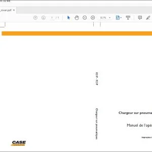 Case 821F 921F Chargeur sur pneumatiques Manuel de l’opérateur 84425319 - PDF DOWNLOAD (French)