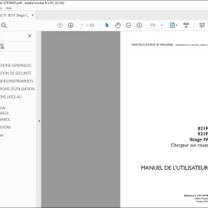 Case 821F 921F Stage IV Chargeur sur roues MANUEL DE L’UTILISATEUR 47919995 - PDF DOWNLOAD (French)
