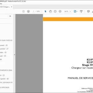 Case 821F 921F Stage IV Chargeur sur roues MANUEL DE SERVICE 47969426 - PDF DOWNLOAD (French)