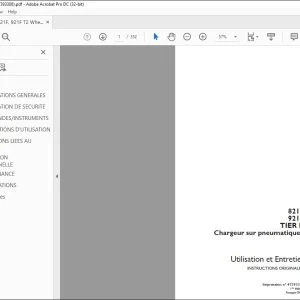 Case 821F 921F TIER II Chargeur sur pneumatiques Utilisation et Entretien 47393308 - PDF DOWNLOAD (French)