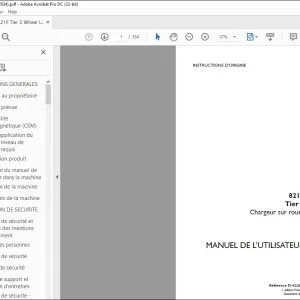 Case 821F Tier 3 Chargeur sur roues MANUEL DE L’UTILISATEUR 51422034 - PDF DOWNLOAD (French)