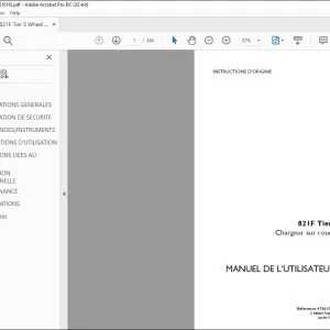 Case 821F Tier3 Chargeur sur roues MANUEL DE L’UTILISATEUR 47561018 - PDF DOWNLOAD (French)