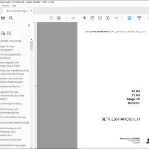Case 821G 921G Stage IV Radlader BETRIEBSHANDBUCH 51576063 - PDF DOWNLOAD (German)