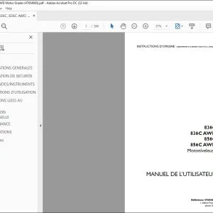Case 836C 836C AWD 856C 856C AWD Motoniveleuse MANUEL DE L’UTILISATEUR 47654860 - PDF DOWNLOAD (French)
