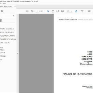 Case 836C 856C 836C AWD 856C AWD Stage IV Motoniveleuse MANUEL DE L’UTILISATEUR 47976149 - PDF DOWNLOAD (French)