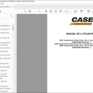 Case 845B VHP 865B VHP 885B VHP Motor grader Manuel de Réparation 51412686 - PDF DOWNLOAD (French)