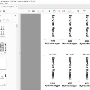 Case 9033 Hydraulikbagger Service Manual 7-22721 - PDF DOWNLOAD (German)