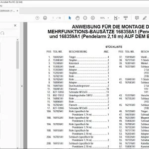 Case ANWEISUNG FÜR DIE MONTAGE DER MEHRFUNKTIONS-BAUSÄTZE 168358A1 und 168359A1 AUF DEM BAGGER 9007 - PDF DOWNLOAD (German)