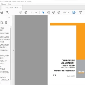 Case CHARGE USE UNI-LOADER® 1825 et 18258 Manuel de l'operateur(9-13034) - PDF DOWNLOAD (FRENCH)