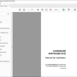 Case CHARGEUSE SUR ROUES 521D Manuel de l’opérateur 6-37783 - PDF DOWNLOAD (French)