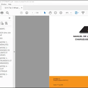 Case CHARGEUSE SUR ROUES 521E TIER 3 MANUEL DE L’OPÉRATEUR(87479804 FC)-PDF DOWNLOAD (French)