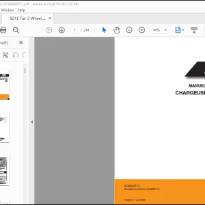 Case CHARGEUSE SUR ROUES 921E TIER 3 MANUEL DE L’OPÉRATEUR(87480043 FC)-PDF DOWNLOAD (French)
