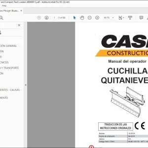 Case CUCHILLA QUITANIEVES Manual del operador 48080911 - PDF DOWNLOAD (German)