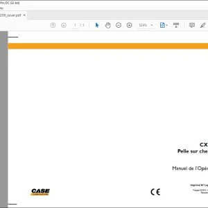 Case CX130B Pelle sur chenilles Manuel de l’opérateur 84322209 - PDF DOWNLOAD (French)