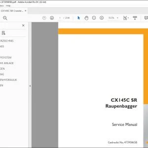 Case CX145C SR Raupenbagger Service Manual 47395865B - PDF DOWNLOAD (German)