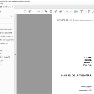 Case CX15B CX18B Series 2 Mini Pelle MANUEL DE L’UTILISATEUR 47883491 - PDF DOWNLOAD (French)